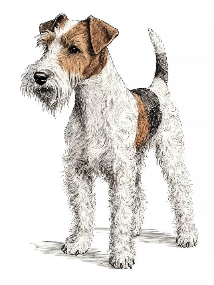 Wire Hair Fox Terrier Portrait 1