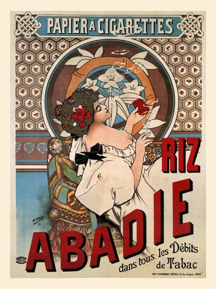 Vintage Art Nouveau Advertisement Poster