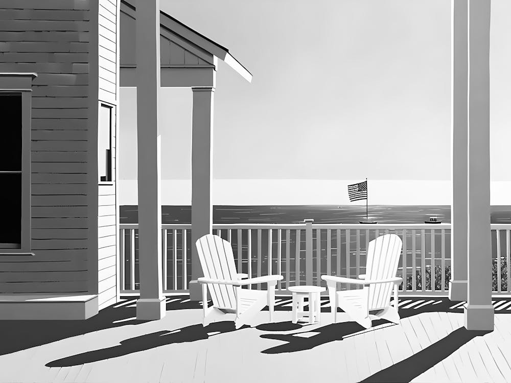 Adirondack Chairs On Porch
