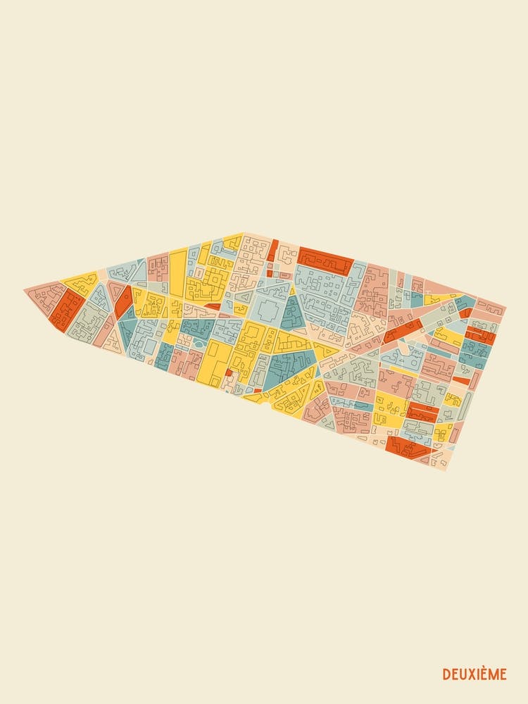 Paris France 2nd Arrondissement Neighbourhood Map