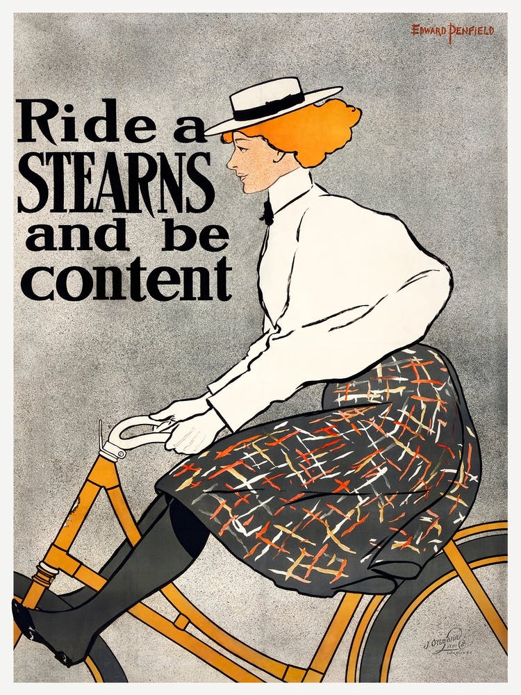 Ride A Stearns And Be Content (1896), Edward Penfield