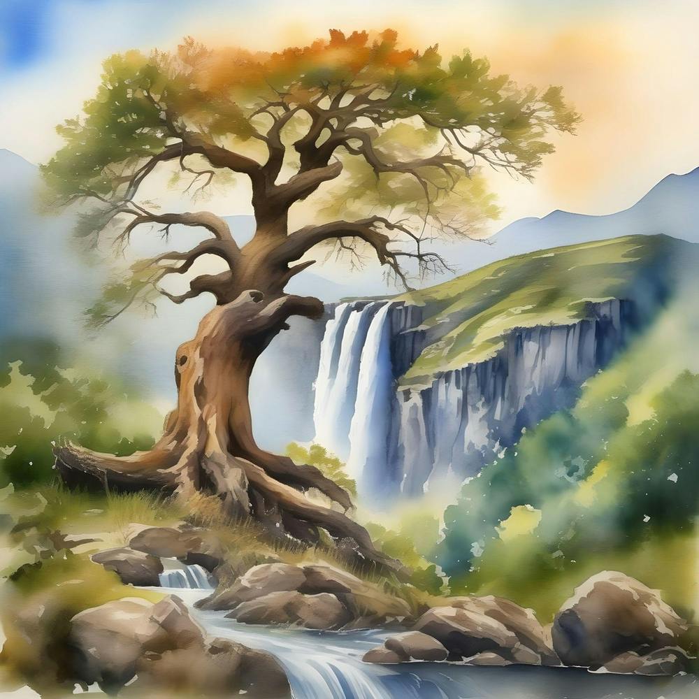 Waterfall Painting