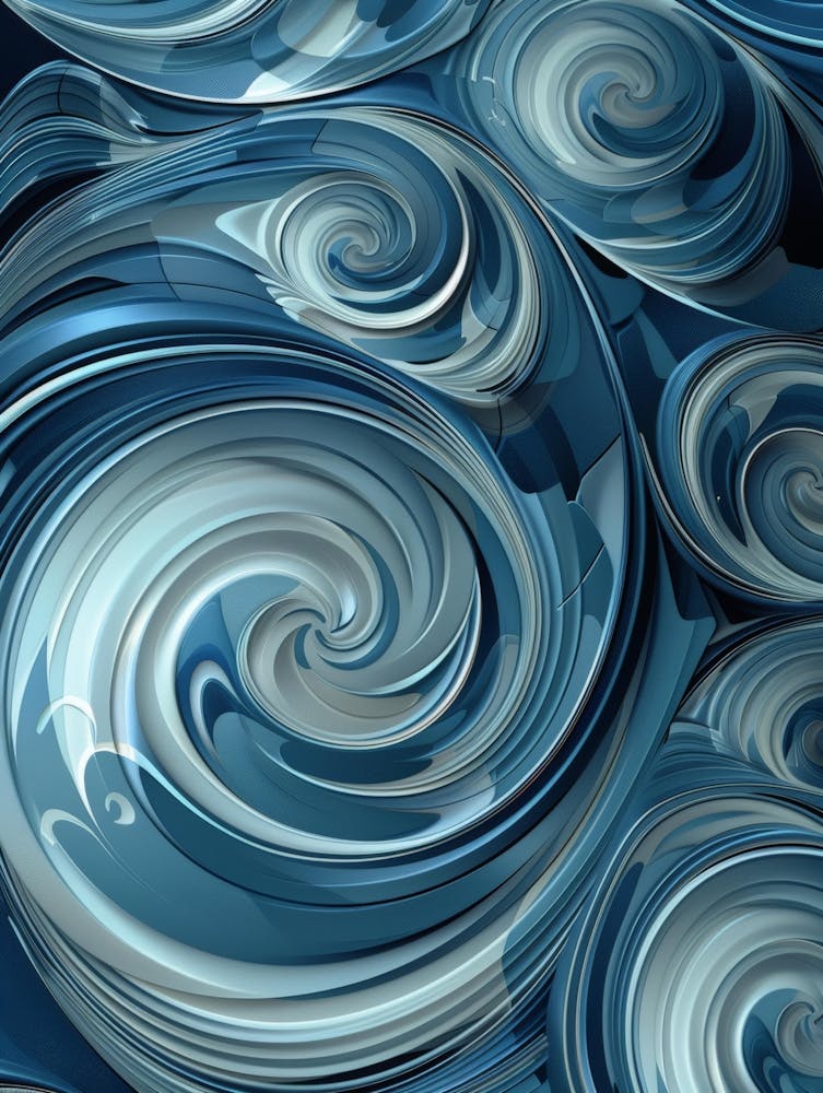 Abstract Blue Swirls 1
