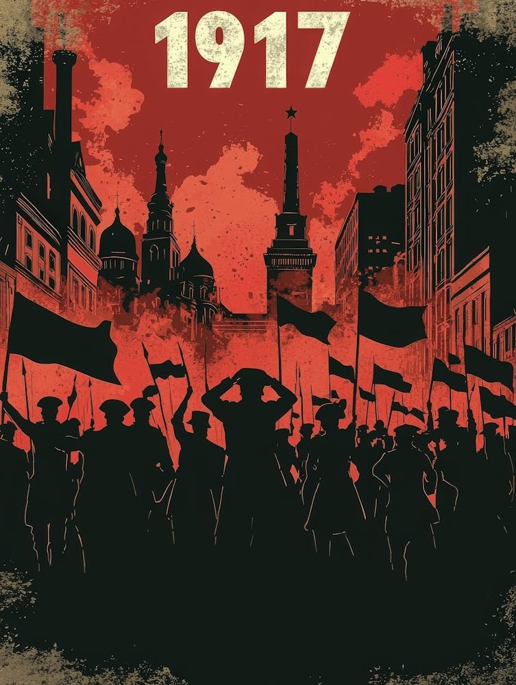 Aihrgdesign Une affiche politique vintage représentant le Russe 2