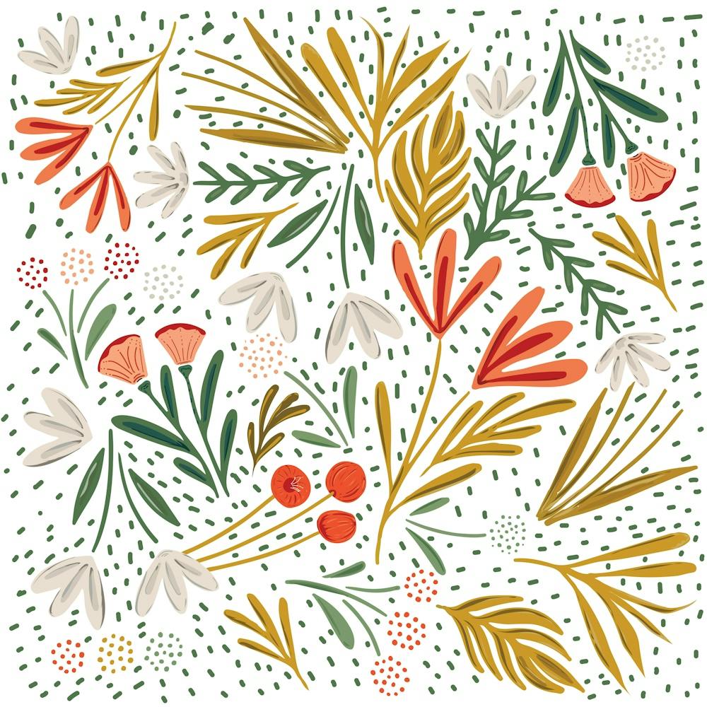 Autumn Leaves And Berries