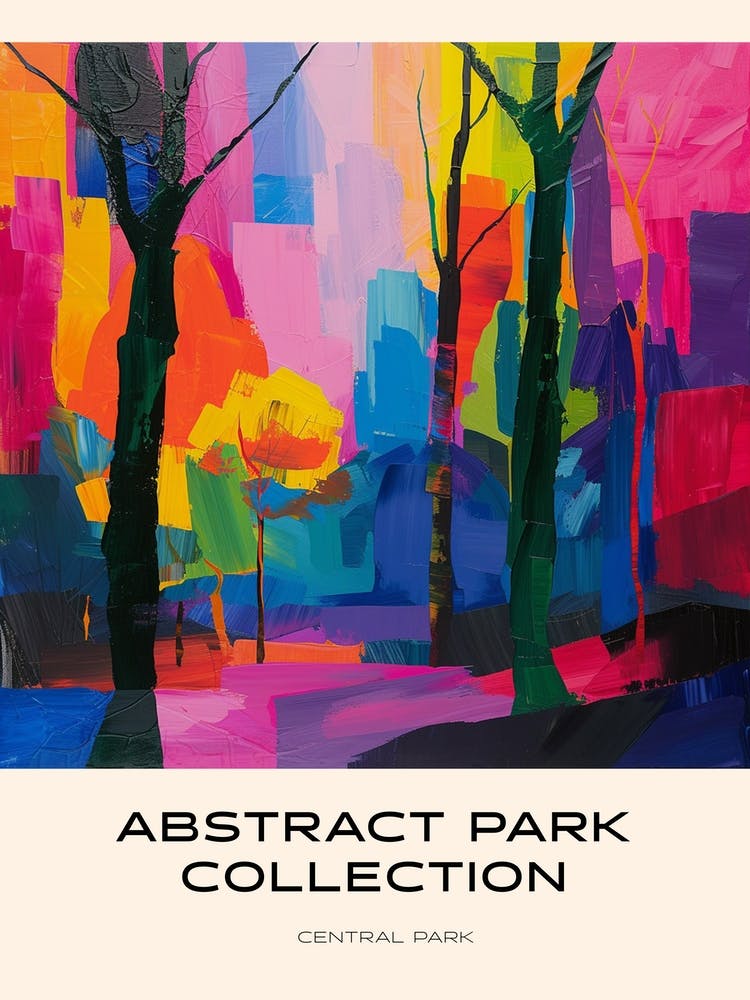 Abstract Park Collection Poster Central Park New York City 2