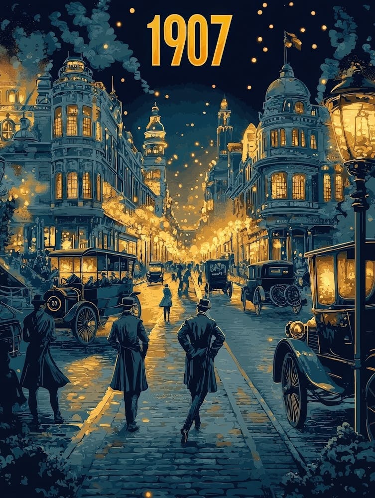 Aihrgdesign A Nostalgic Poster Of A Bustling 1907 City Street 17376e47 E700 48dd Bb18 5e4634707419 0