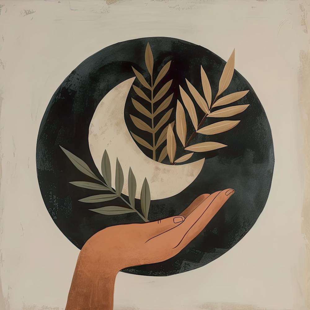 Boho Hand And Moon 6