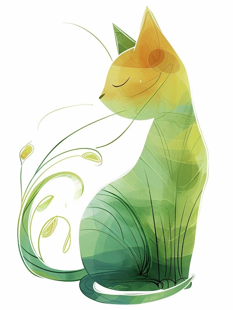 Khao Manee Cat Clipart Illustration 4