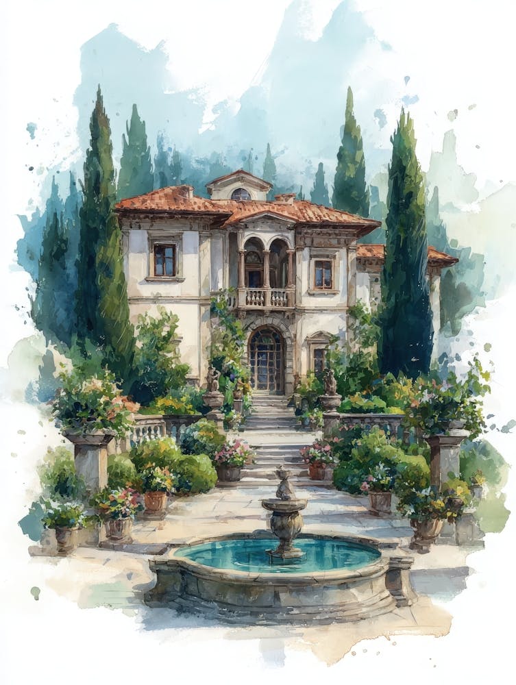 Aihrgdesign Isolated Watercolor Painting Of Italian Renaissan 66260fcd Cd45 4e78 88f2 5f77f17872c2 3