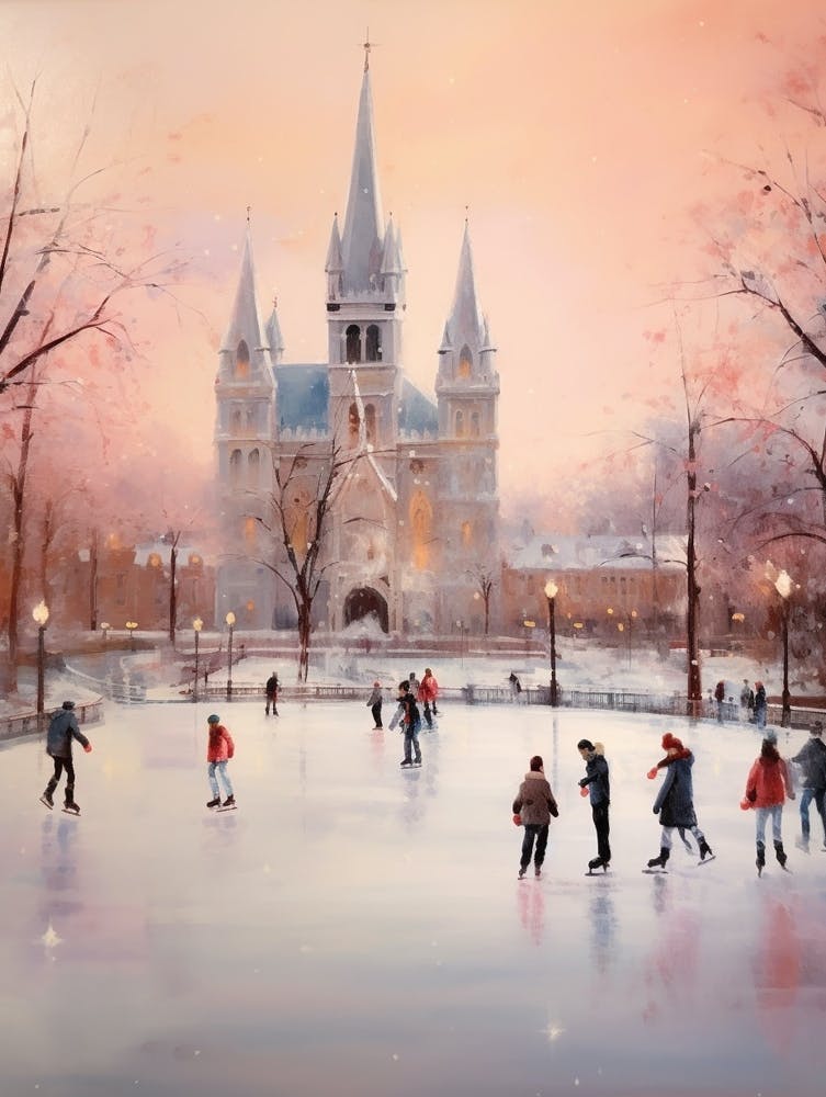 Dreamy Ice Skating Scene 3