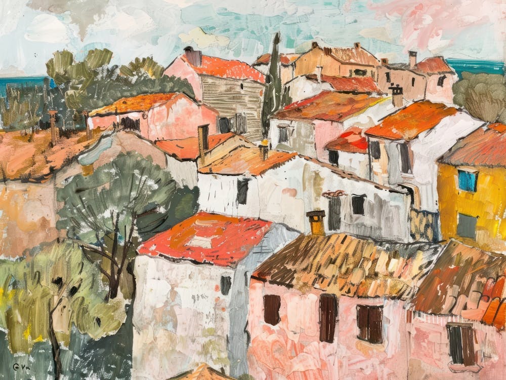 Provencal Palette Painting Inspired By Paul Cezanne