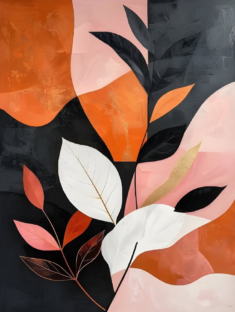 Abstract Leaves Canvas Print 6