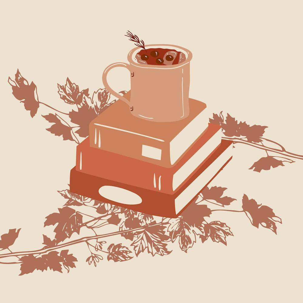 Books, Coffee & Autumn Leaves
