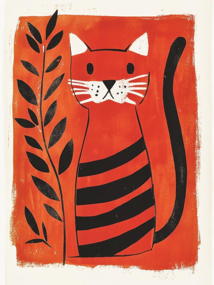 Cat With Leaves 15