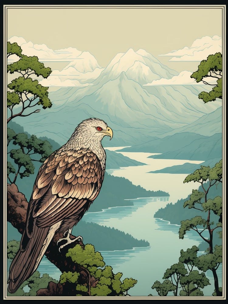 Shiretoko National Park, Japan Vintage Travel Art 4