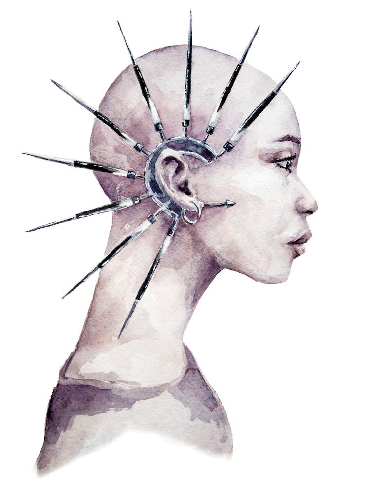 Vibrant And Edgy Watercolor Portrait