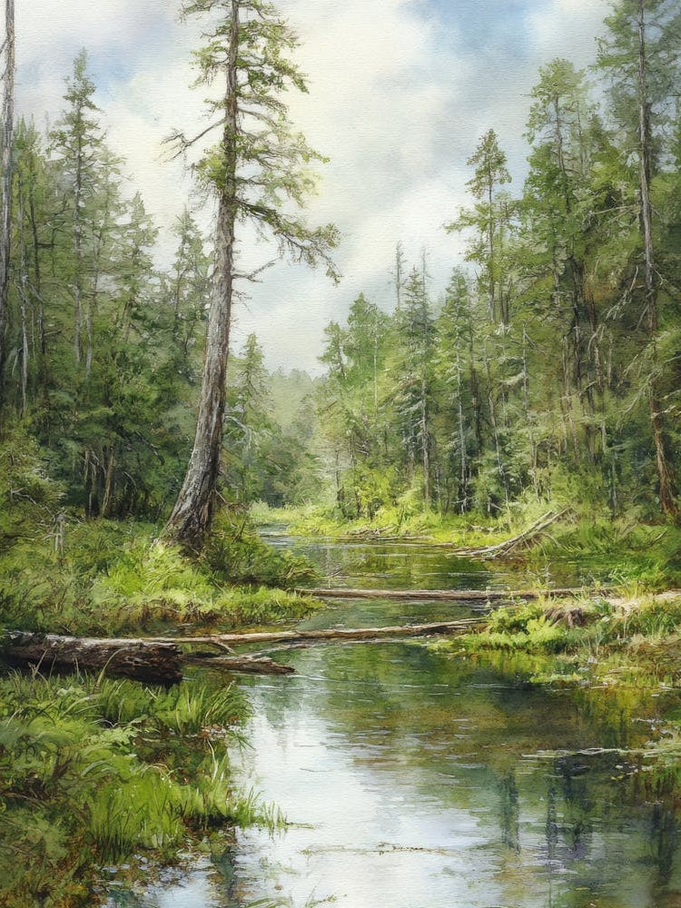 Stream In The Woods 1