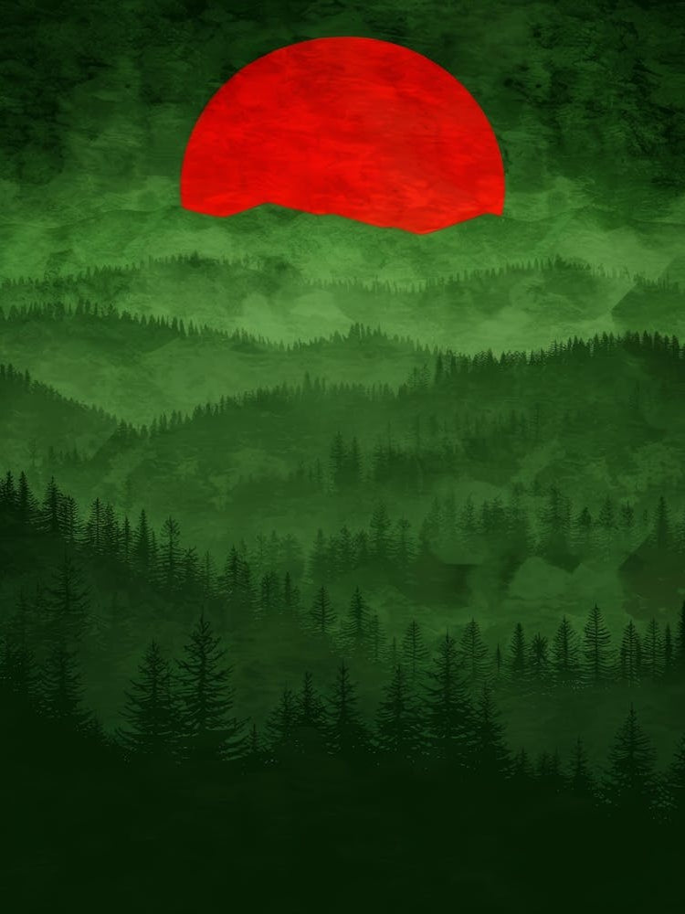 Red Sun Over The Mountains