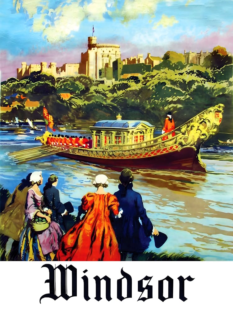 Windsor, England, The Royal Palace And The Boat