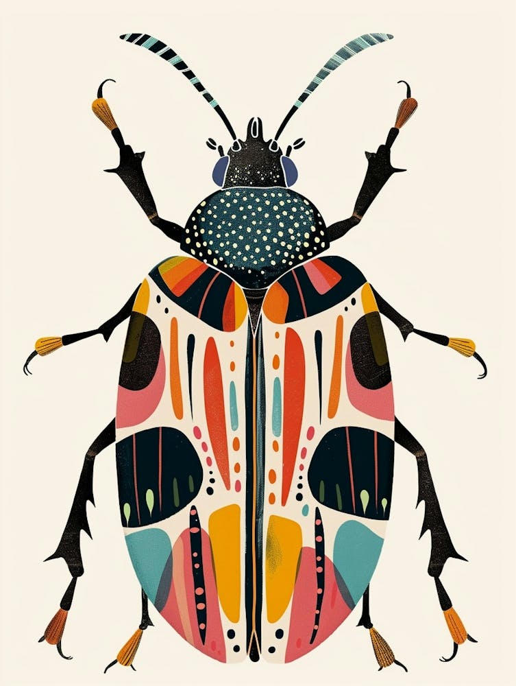 Colourful Insect Illustration Flea Beetle 3