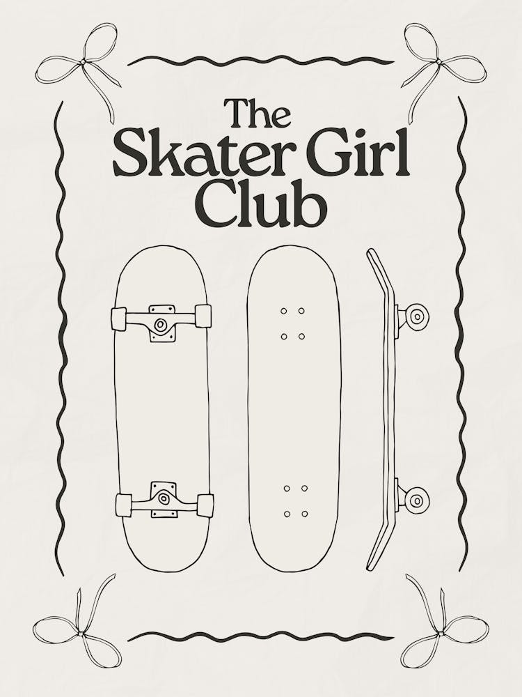 The Skater Girl Club | Trendy Preppy Sporty Skateboard 1