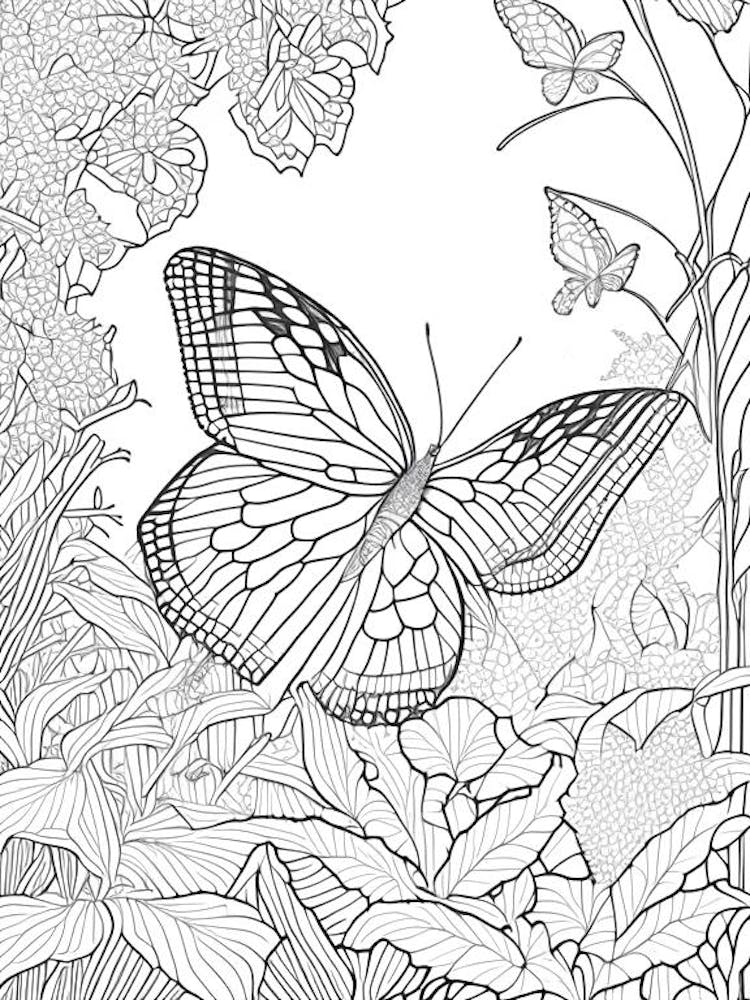 Butterfly In Botanical Gardens William Morris Inspired 3