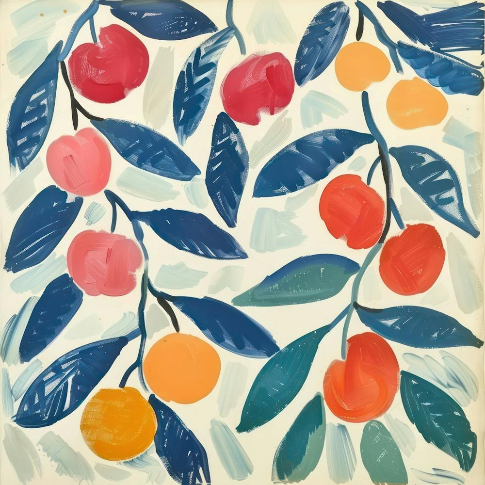 Summer Cherries Painting Matisse Style 6