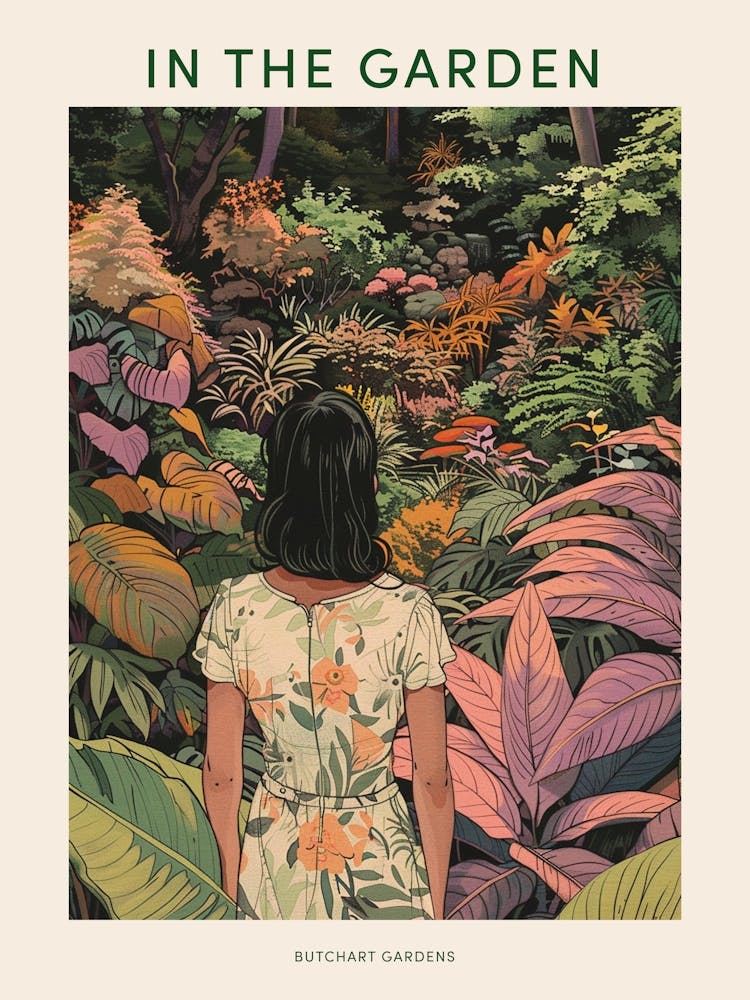 Im Garten Poster Butchart Gardens 4