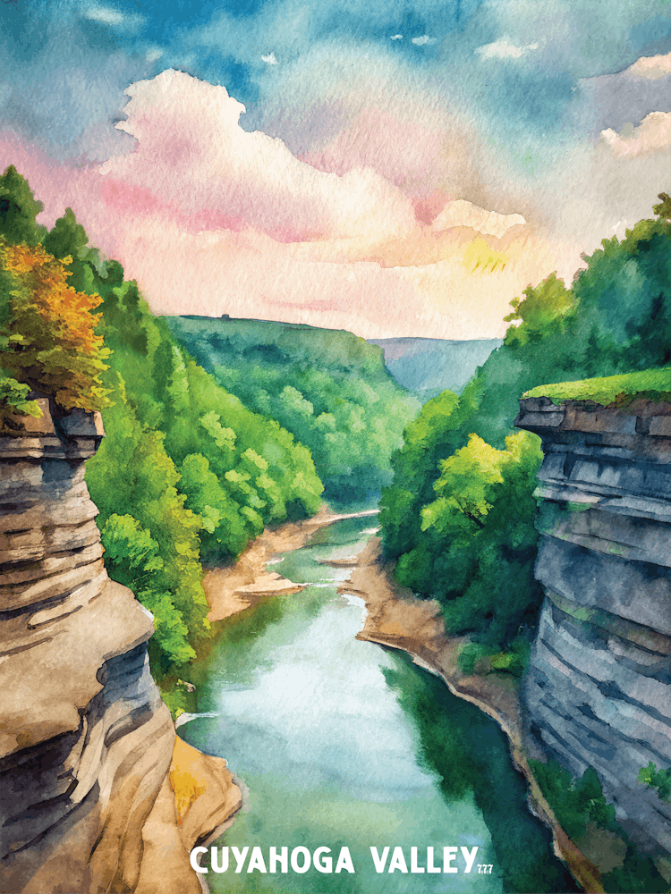 Parc National de Cuyahoga Valley Peinture Aquarelle