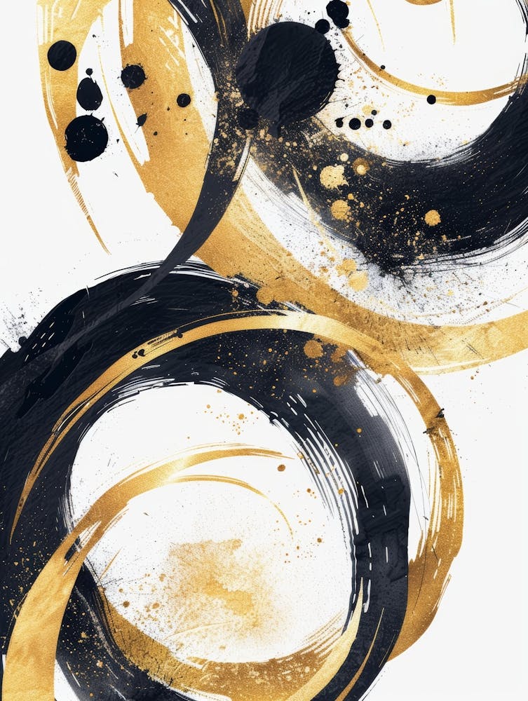 Gold And Black Canvas Print 32