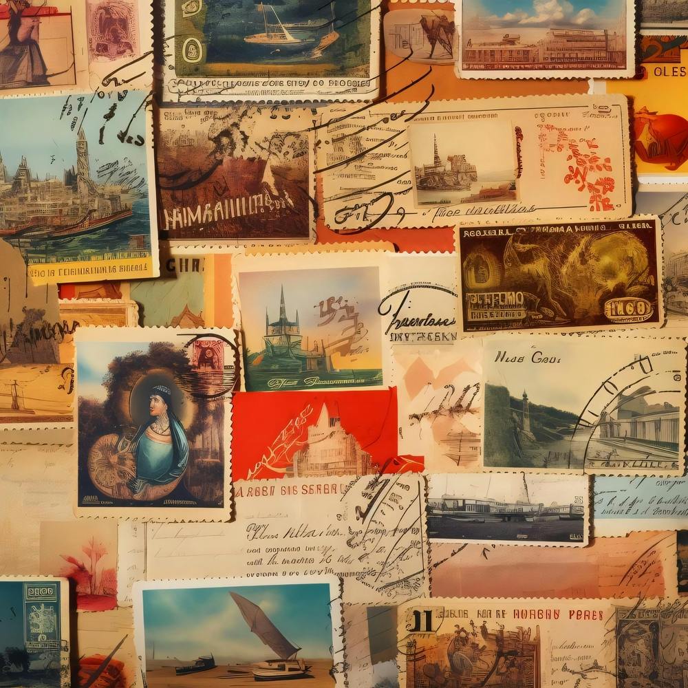 Briefmarken Sammlung Foto
