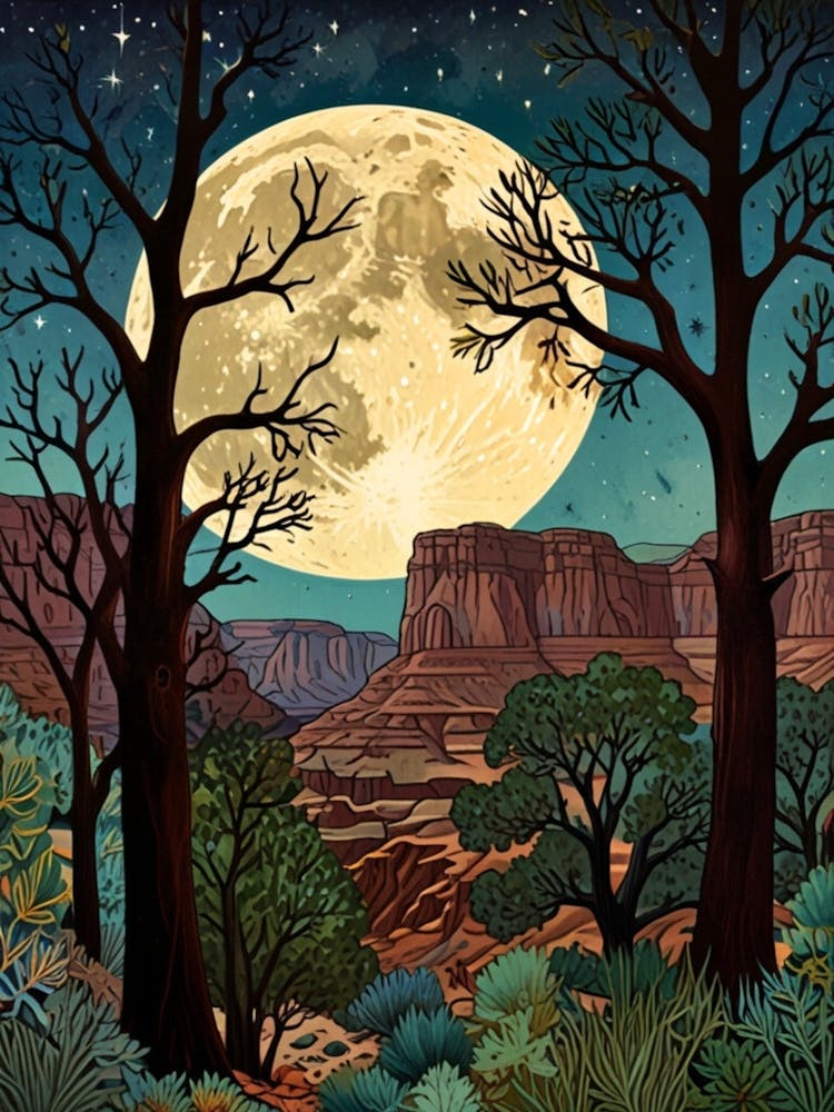 William Morris Full Moon In The Desert 1