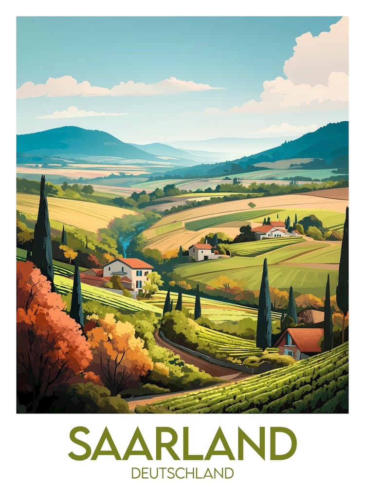 Affiche de voyage Saarland
