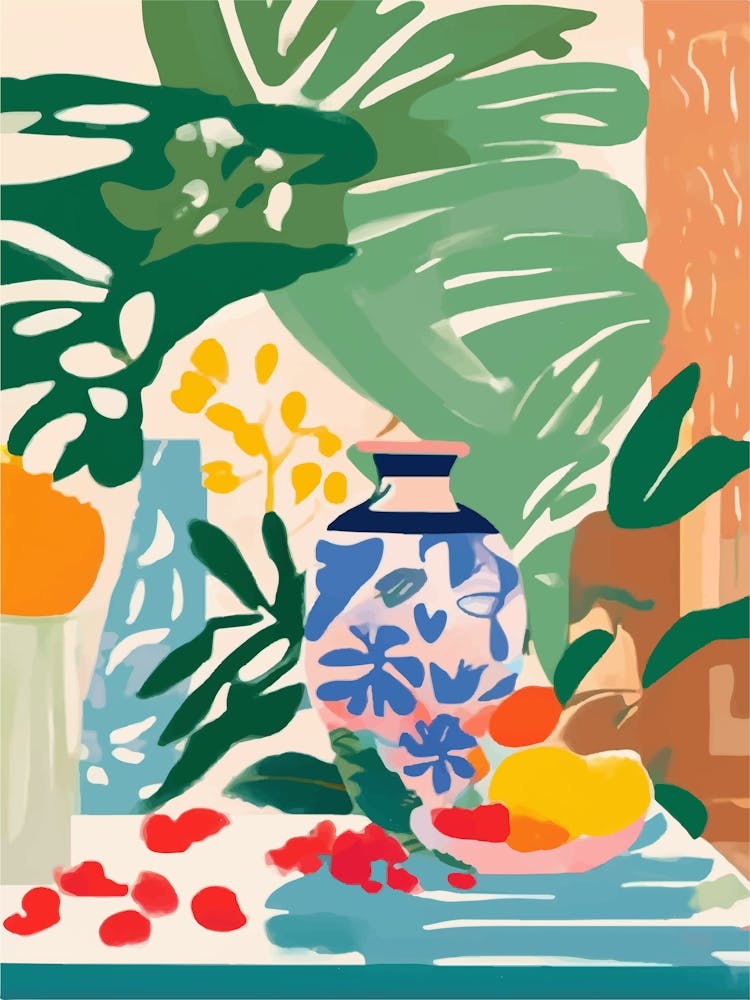 Hawaii vase with plants