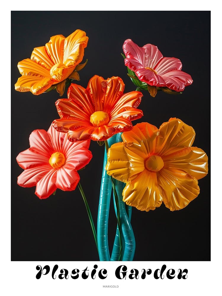 Bright Inflatable Flowers Poster Marigold 2