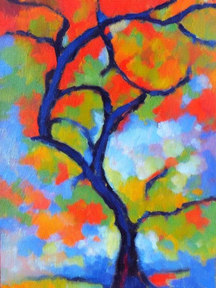 Ironwood tree Abstract Block Colour