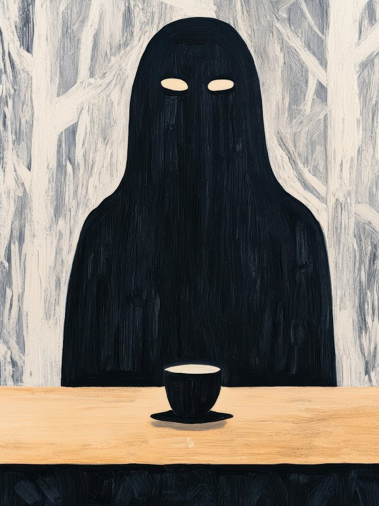 Black Woman With A Cup Of Coffee