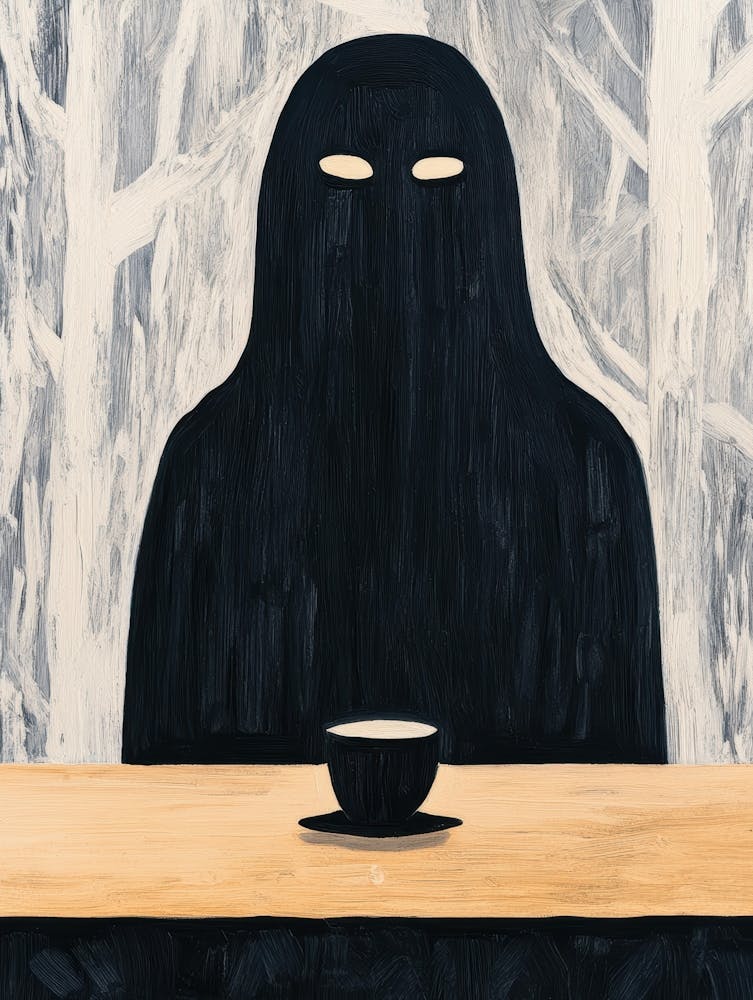 Black Woman With A Cup Of Coffee