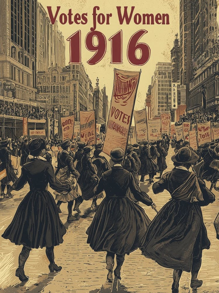 Aihrgdesign A Vintage Poster Of A Womens Suffrage March In 19 94c068d1 F282 45b0 8a26 7460c00a8b91 0