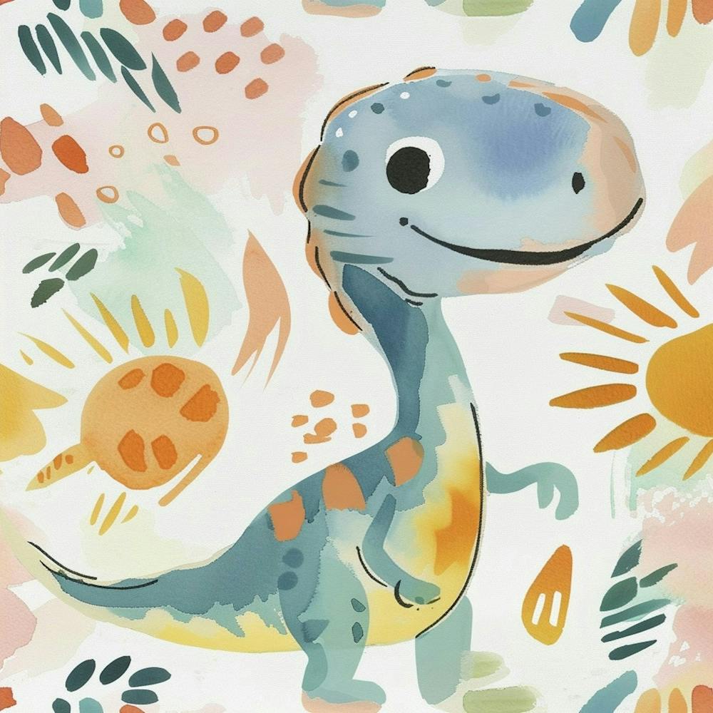 Cute Dinosaur Muted Pastels