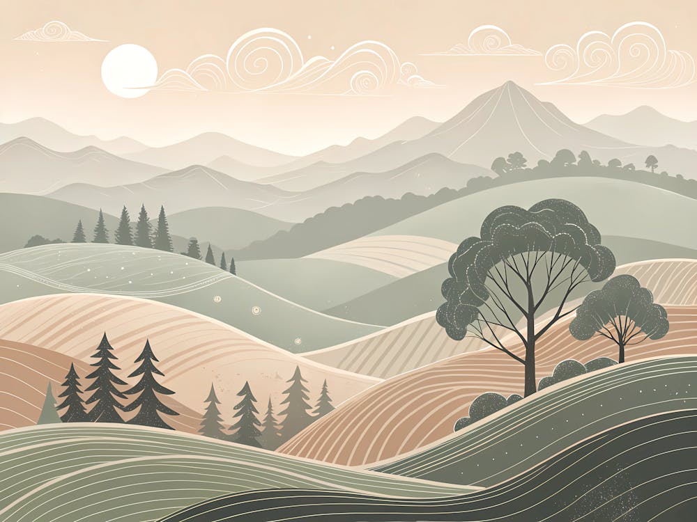 Retro Vintage Style A Minimalist Depiction Of Roll (1)