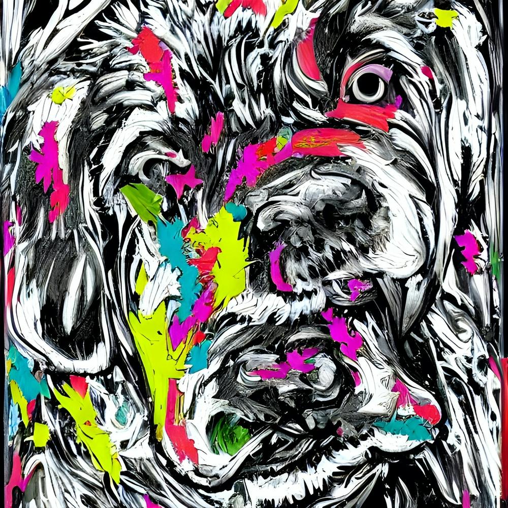 Dog & Puppy Abstract Expressionism