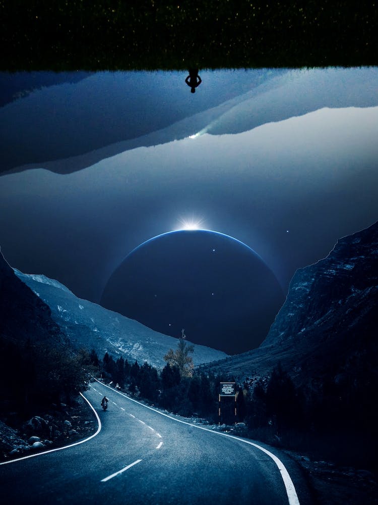 Straße in der Nacht