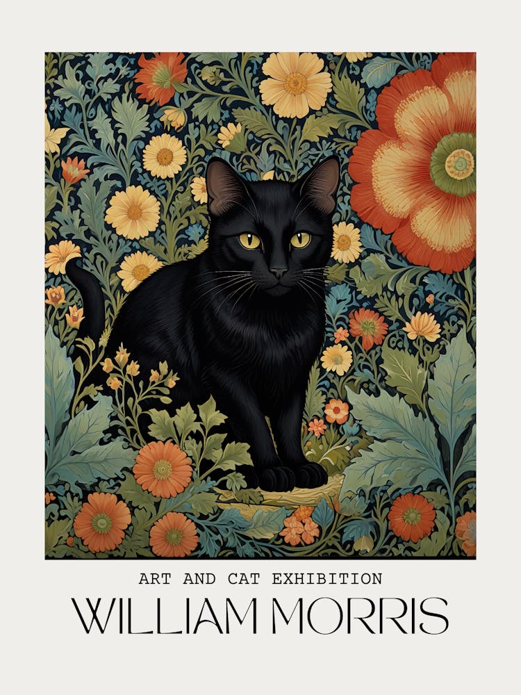 William Morris Schwarze Katze