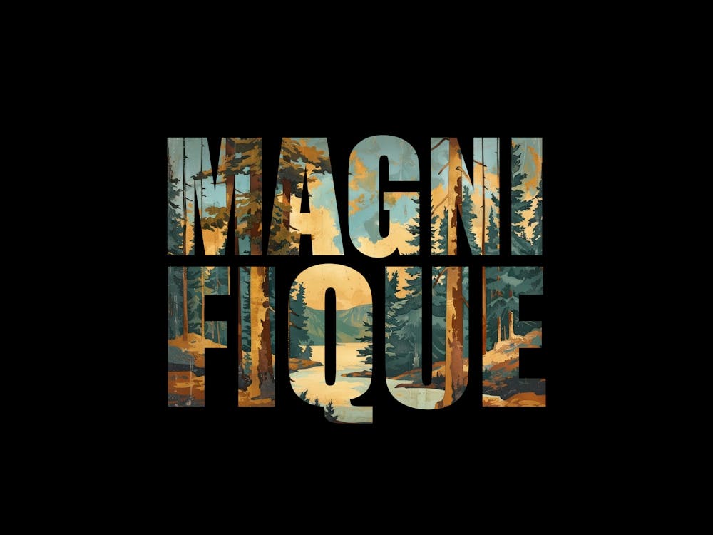 Magnifique Poster Retro Mountains Illustration 4