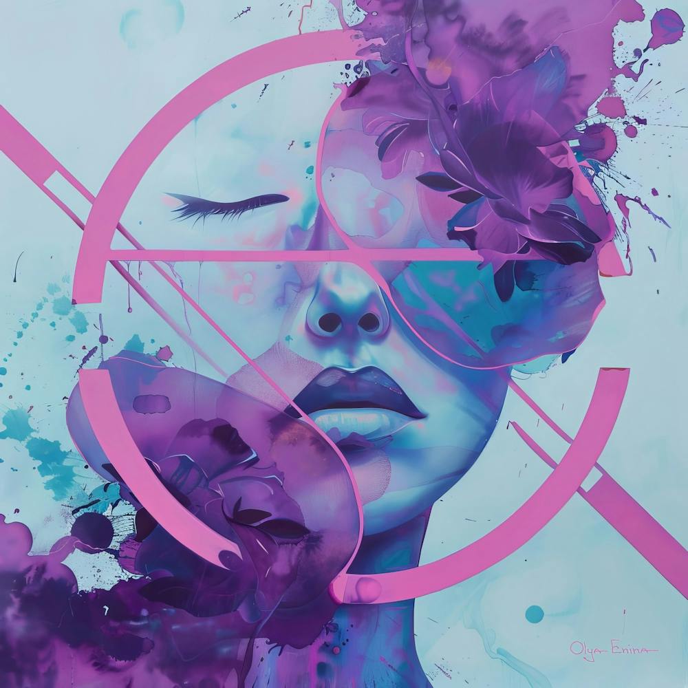 Surreal woman portrait