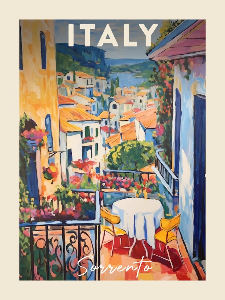 Sorrento Italy 1 Fauvist Painting Travel Poster