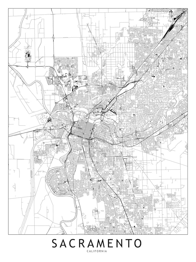 Sacramento White Map