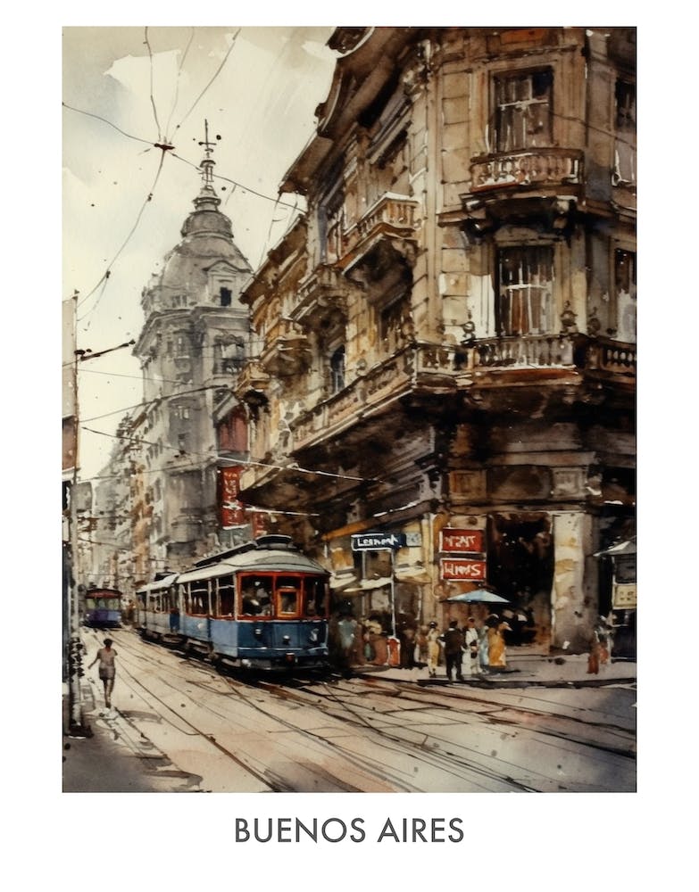 Buenos Aires Argentina 5 Travel Poster